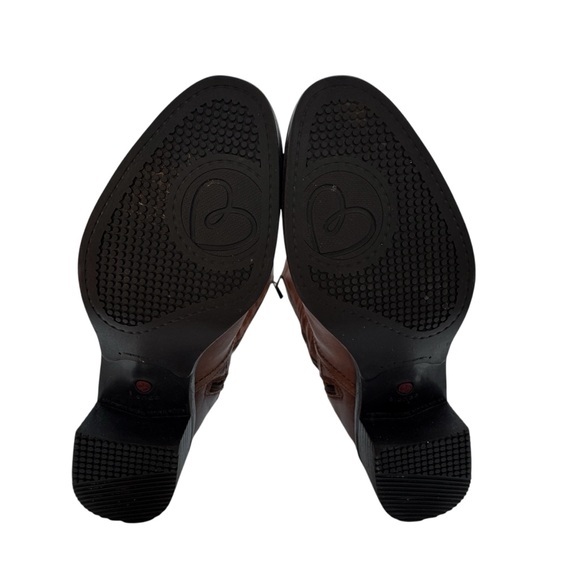 Blondo Women's Brown Leather Riding Boots Knee high Side Zip Heeled Size 7 - Picture 14 of 16